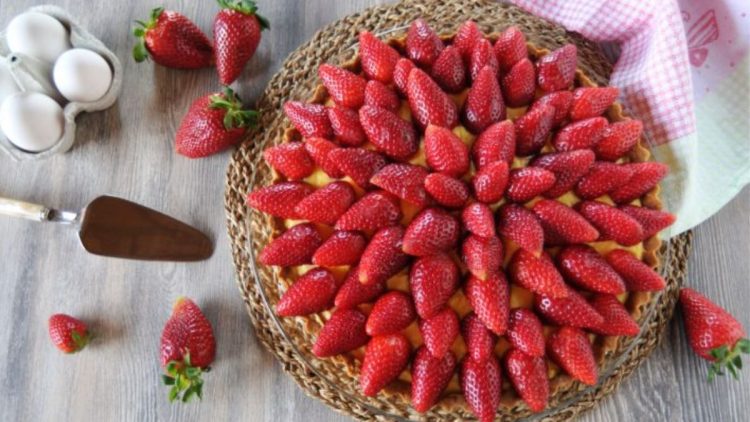 tarte aux fraises à la crème pâtissière