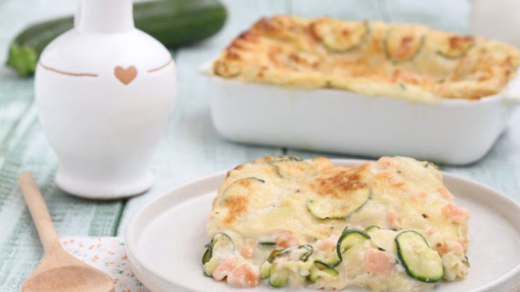 lasagnes au saumon et aux courgettes