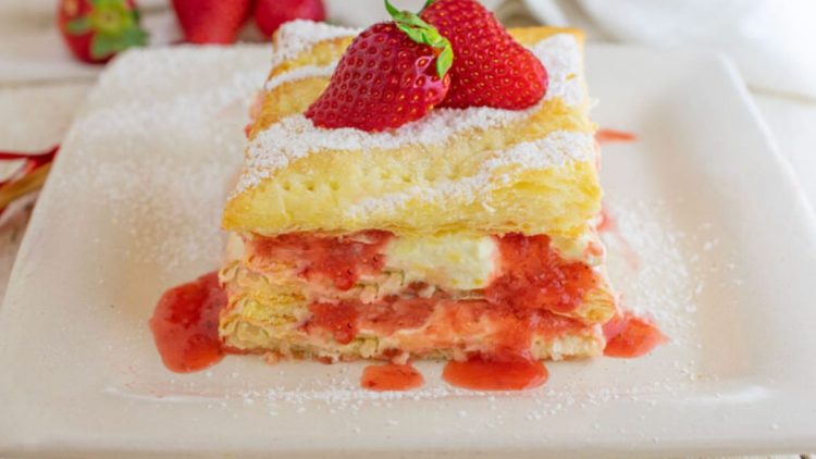 Millefeuille fraise et citron