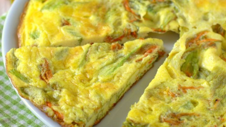 omelette aux fleurs de courgettes