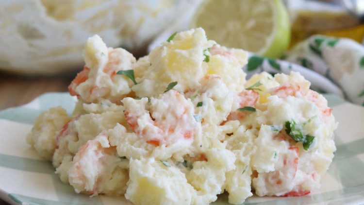 salade de crevettes et pommes de terre