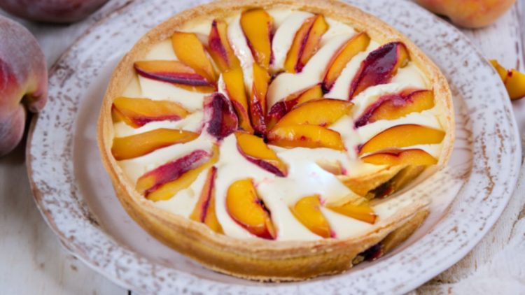 tarte aux pêches et à l’amaretto