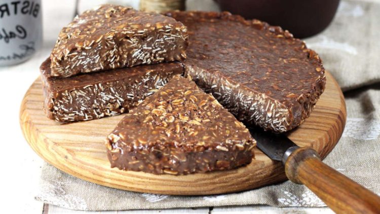 gâteau 3 ingrédients au chocolat et aux flocons d’avoine