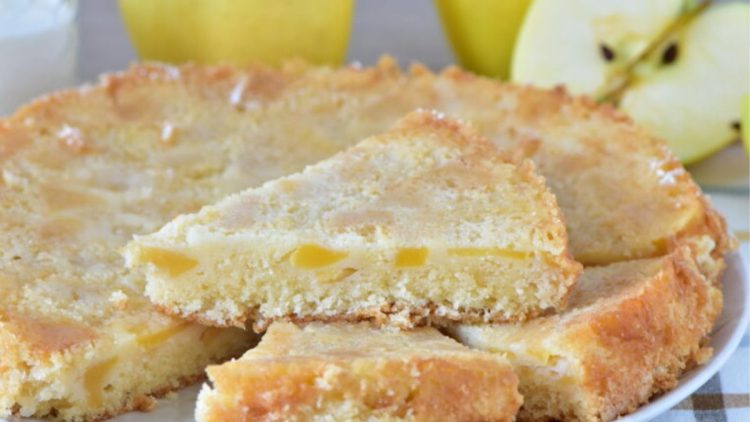 gâteau aux pommes et au chocolat blanc