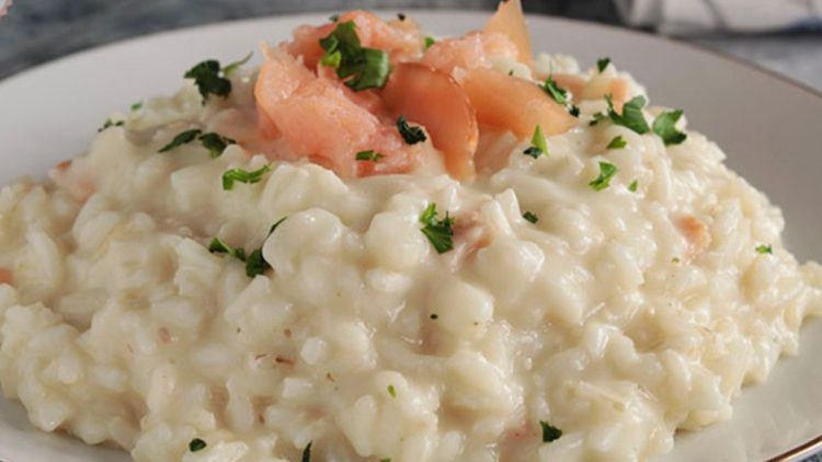 risotto au saumon fumé