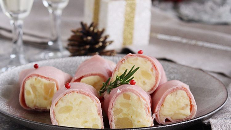 rouleaux de jambon et pommes de terre