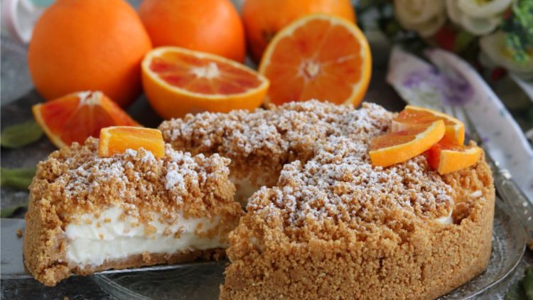 tarte sbriciolata à l’orange et mascarpone