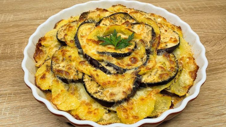 gratin pomme de terre et d'aubergine 