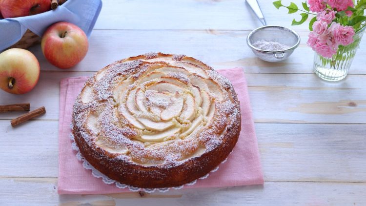 gâteau au mascarpone et aux pommes