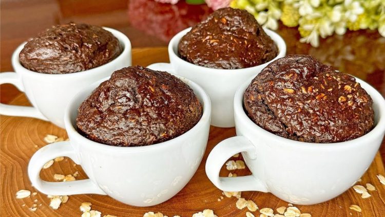 mug cake flocons d'avoine et chocolat