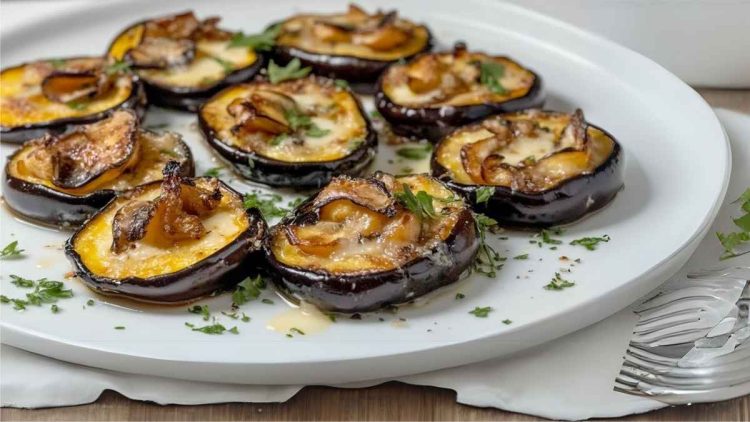 Aubergines farcies aux champignons